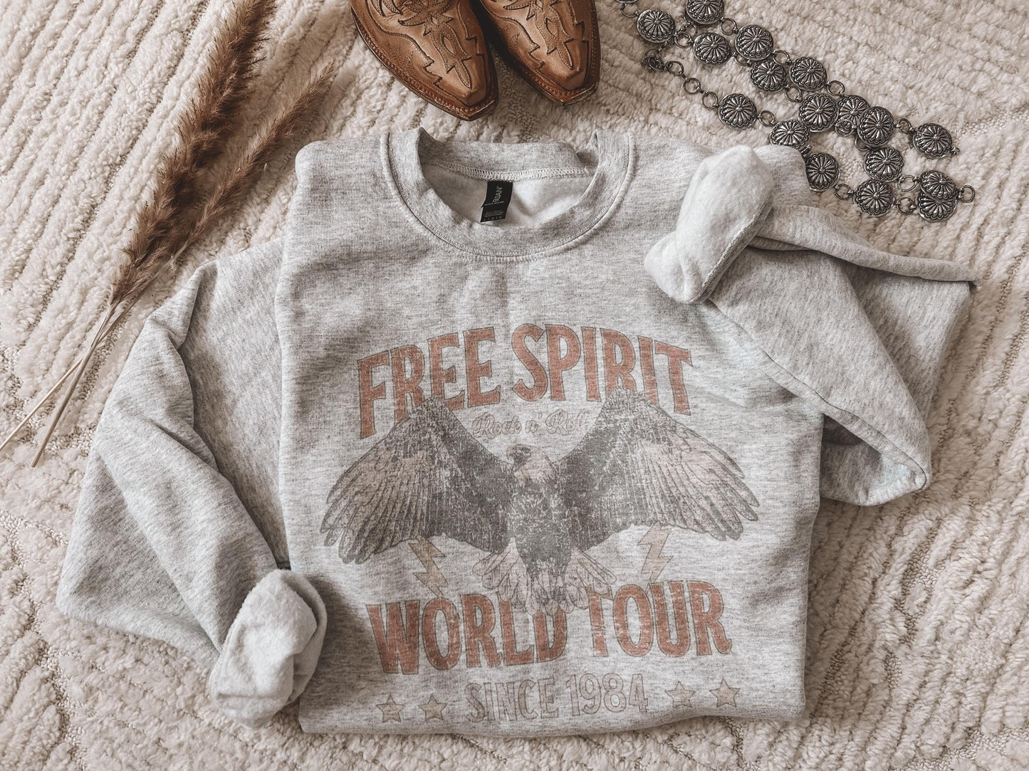 Free Spirit World Tour crewneck sweatshirt