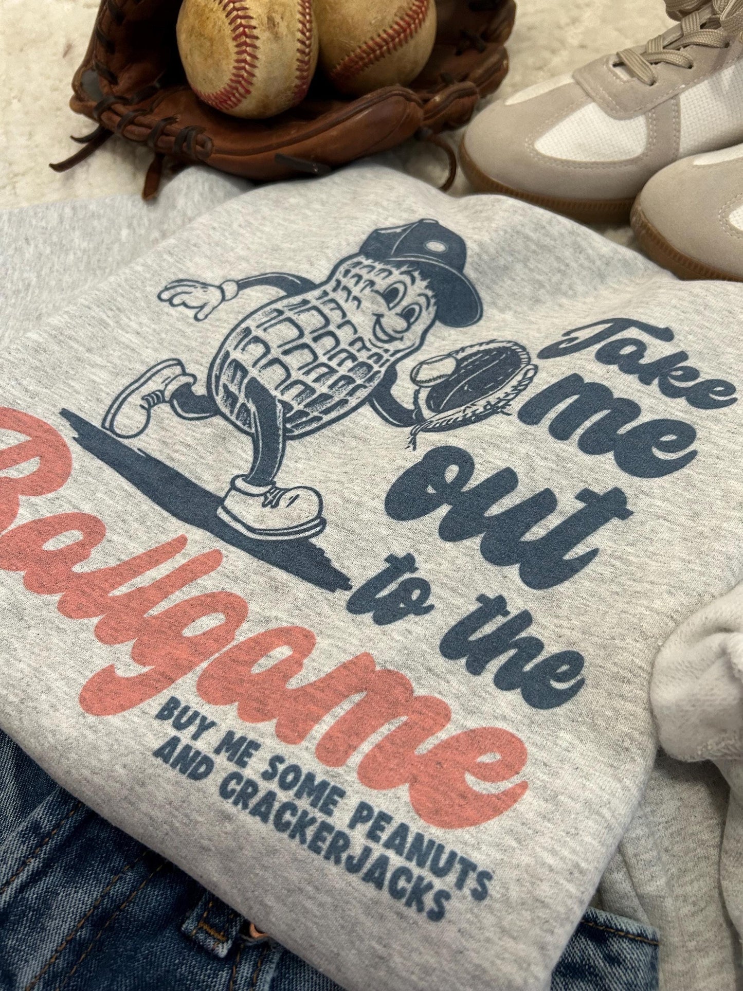 Take me out to the Ballgame crewneck sweatshirt