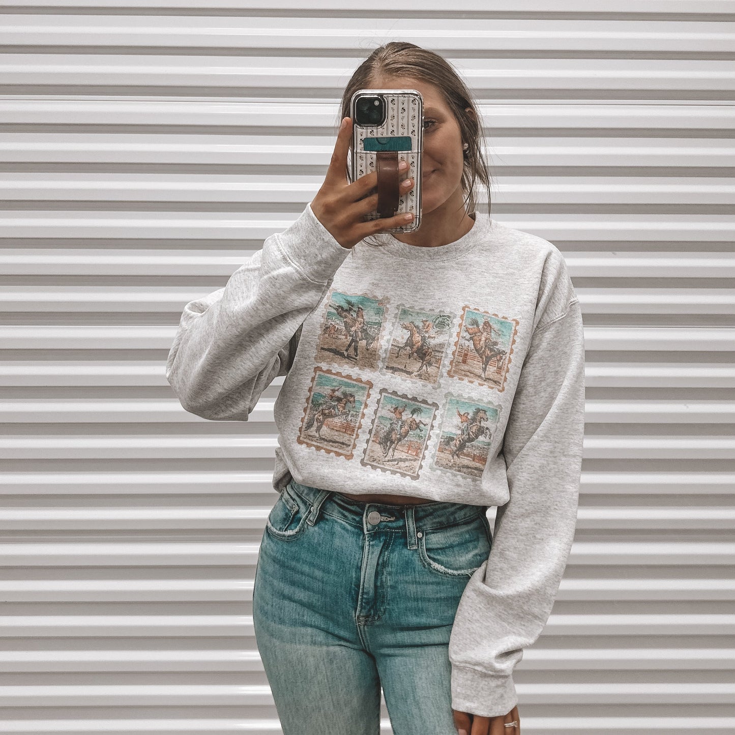 Vintage Rodeo Cowboy Stamp Sweatshirt