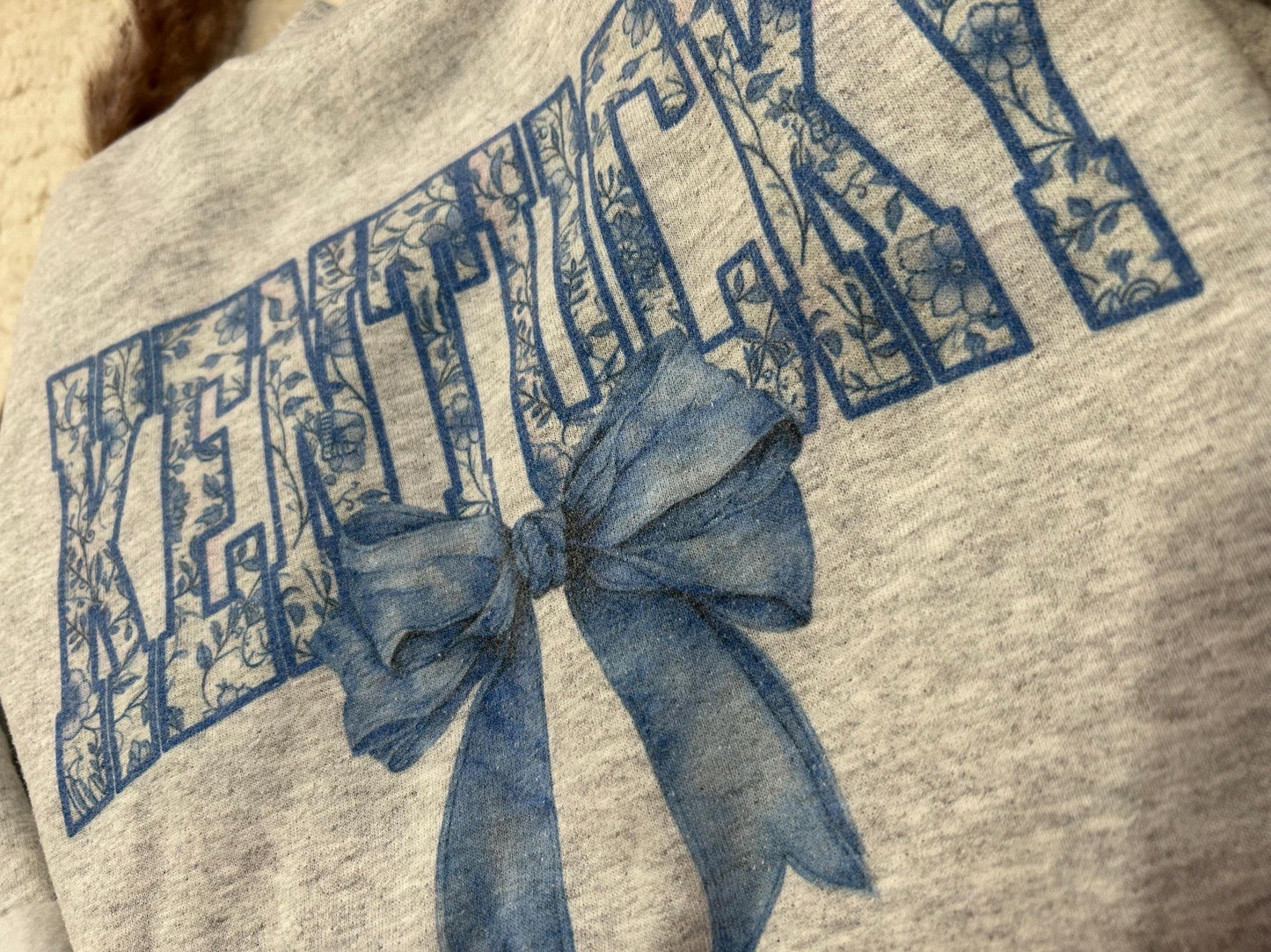 Floral KY with Bow crewneck sweatshirt