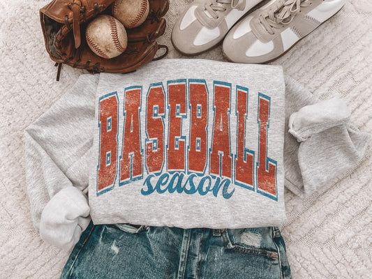 Baseball Season crewneck sweatshirt
