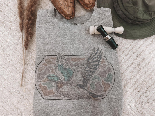 Camo Mallard crewneck sweatshirt