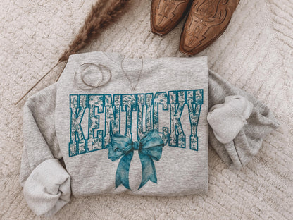 Floral KY with Bow crewneck sweatshirt