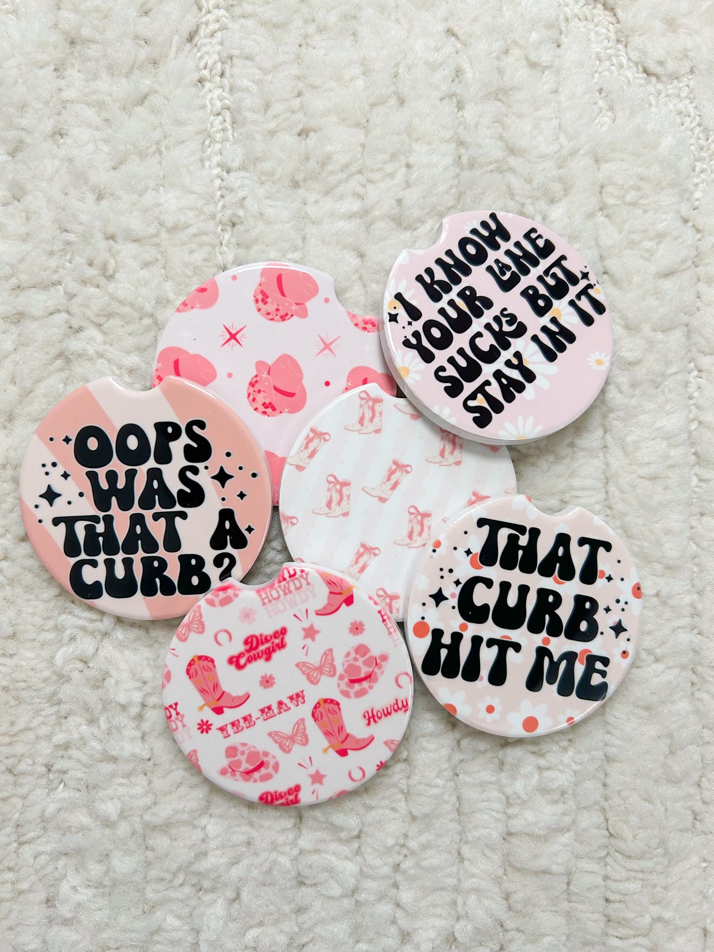 Retro Style - Ceramic Car Coasters