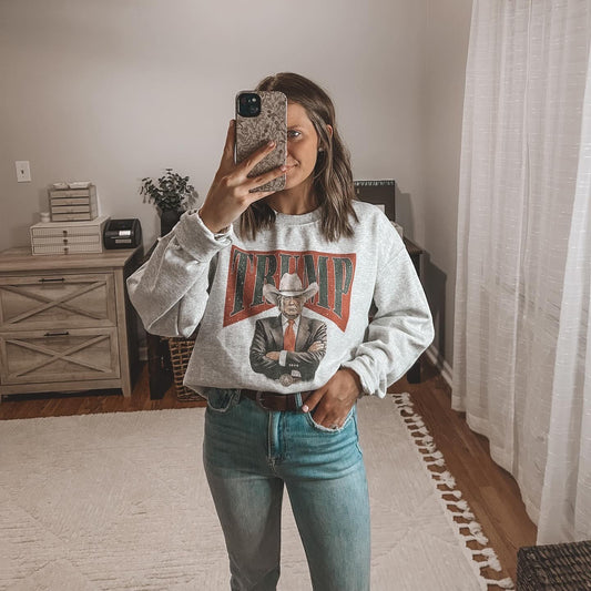 Cowboy Trump crewneck sweatshirt