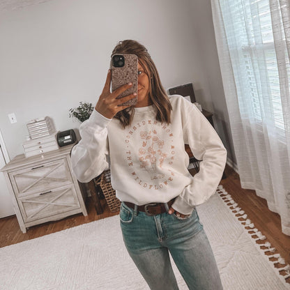 Wildflowers - Luke 12:27 crewneck sweatshirt