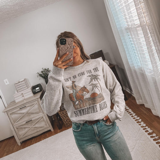 Summertime Blues crewneck sweatshirt