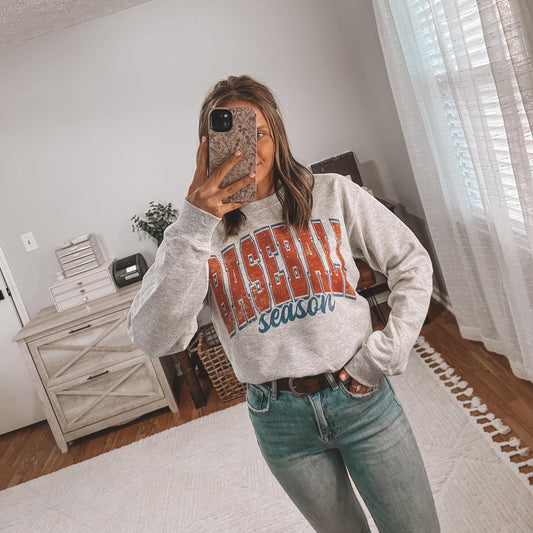 Baseball Season crewneck sweatshirt