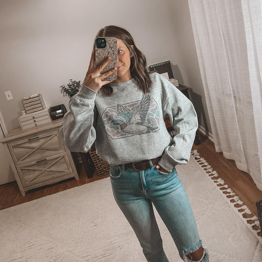 Camo Mallard crewneck sweatshirt