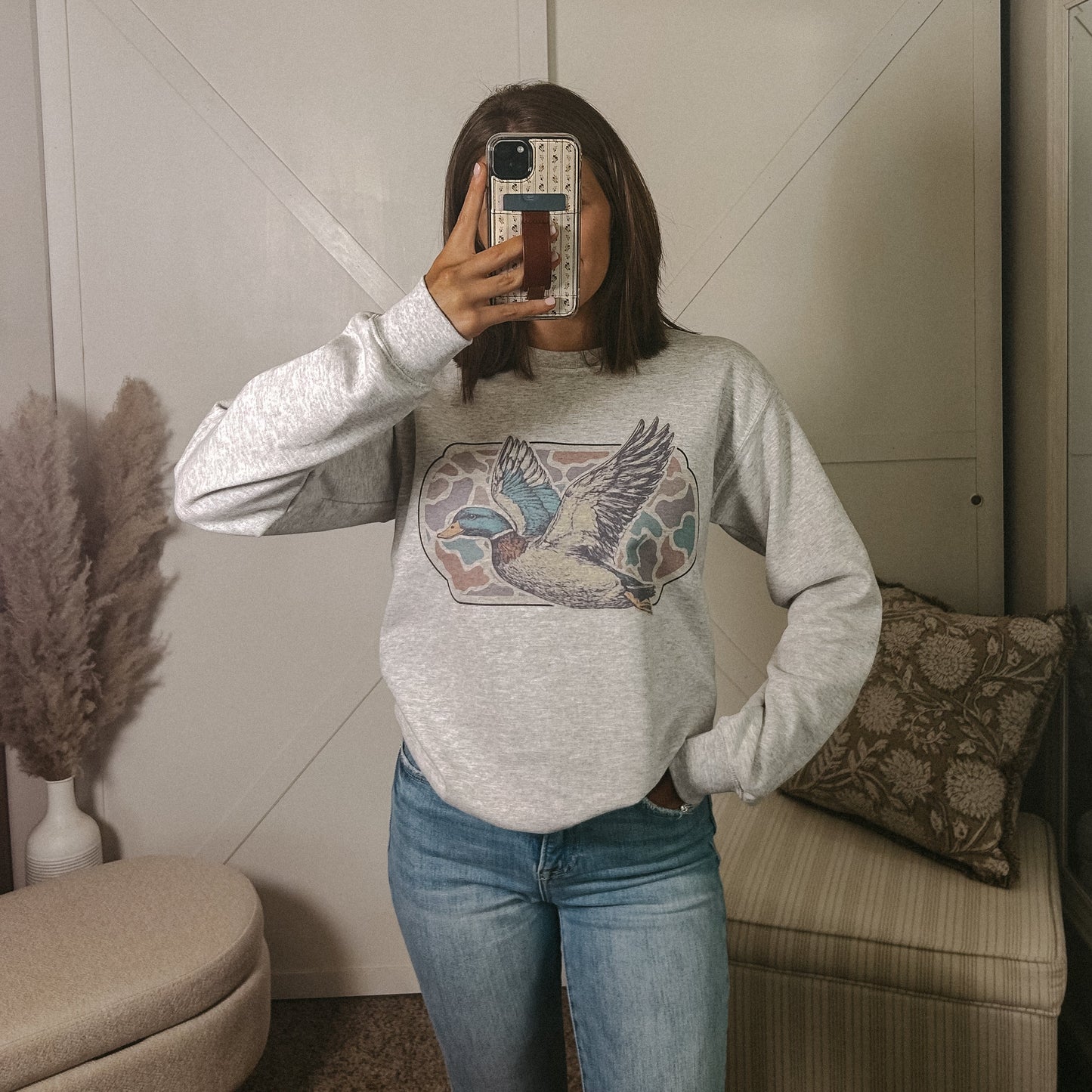 Camo Mallard Sweatshirt - Ash Gray