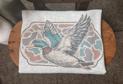Camo Mallard Sweatshirt - Ash Gray