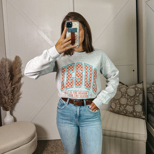 Jesus: Reason for the Season Sweatshirt - Ash Gray