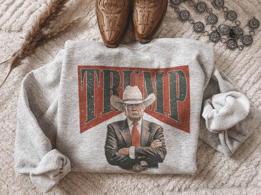 Cowboy Trump crewneck sweatshirt